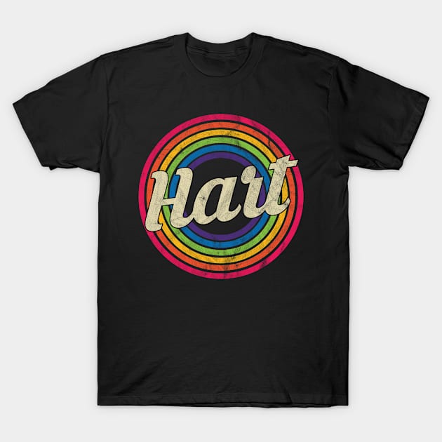 Hart - Retro Rainbow Faded-Style T-Shirt by MaydenArt